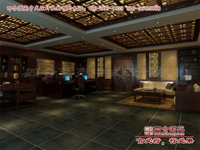 會(huì)所辦公室效果圖 中式設(shè)計(jì)風(fēng)格辦公會(huì)所設(shè)計(jì)效果圖